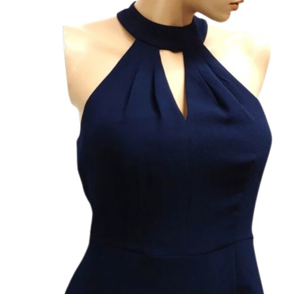 NWT Trina Turk Womens Size 6 Navy Blue Jovial Crepe Sleeveless Mini Dress NEW - Picture 3 of 6